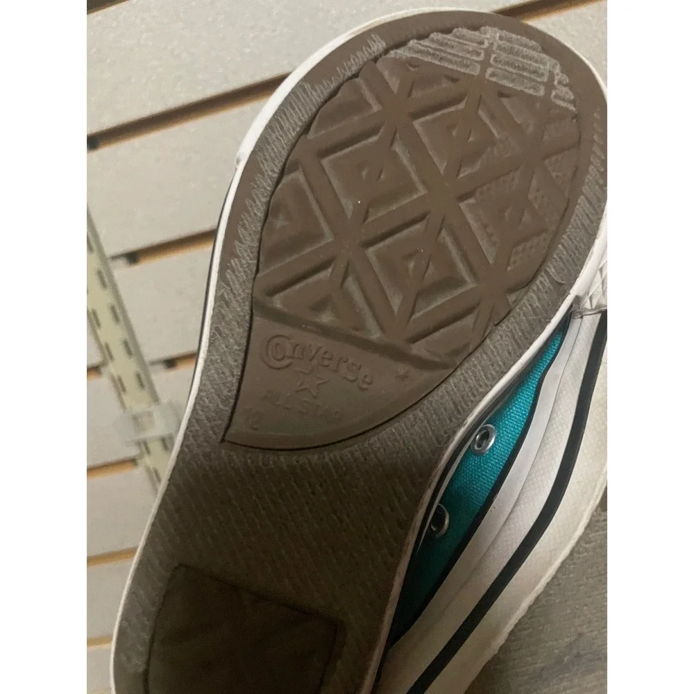 Converse Chuck Taylor All Star‎ Youth Teal Canvas Low Top Sneakers 344810F Sz 12